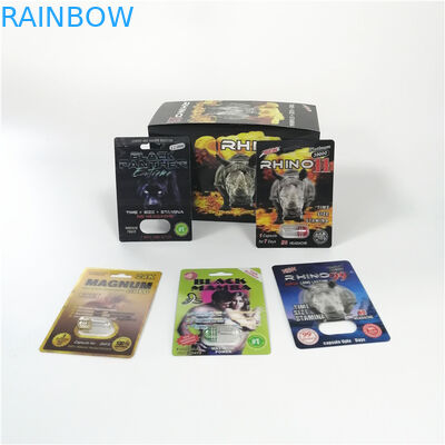 Carta di carta d'imballaggio della pillola sessuale maschio della carta amichevole eco- della bolla con l'autoadesivo della buccia