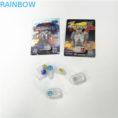 L'abitudine d'imballaggio della carta della bolla della carta patinata ha stampato il pacchetto della capsula della pillola di rinoceronte 69 di effetto 3D