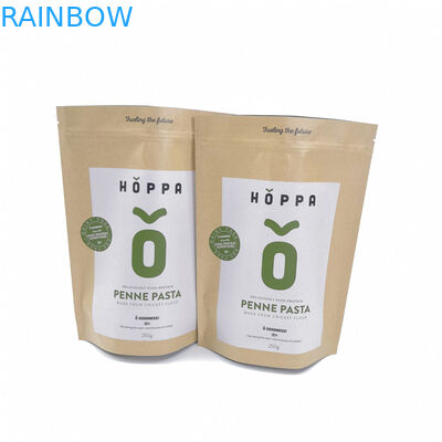 L'alimento d'imballaggio della borsa amichevole della carta kraft di Eco sta sul pane/Candy/frutti di Zipperfor