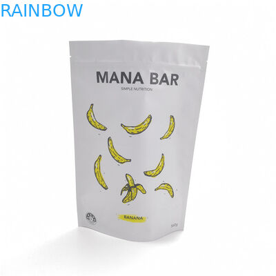Opachi bianchi stanno sul grado sicuro dell'alimento risigillabile delle borse del sacchetto su misura con la chiusura lampo