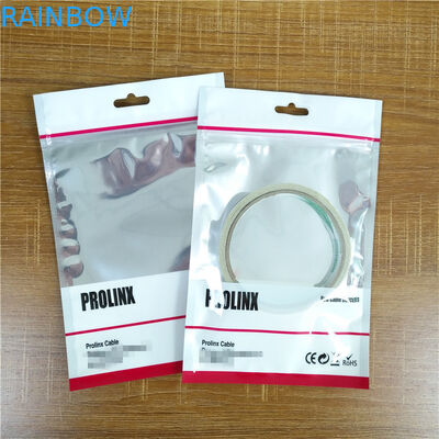 Sacchetti di plastica del cavo a chiusura lampo di USB che imballano le borse risigillabili di caso del telefono cellulare con la maniglia