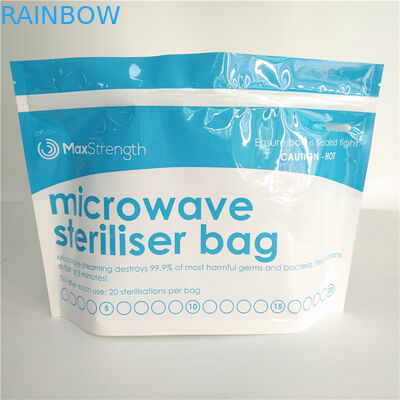 Il rinforzo del fondo dello sterilizzatore di microonda di stoccaggio dell'alimento insacca l'abitudine superiore risigillabile della chiusura lampo