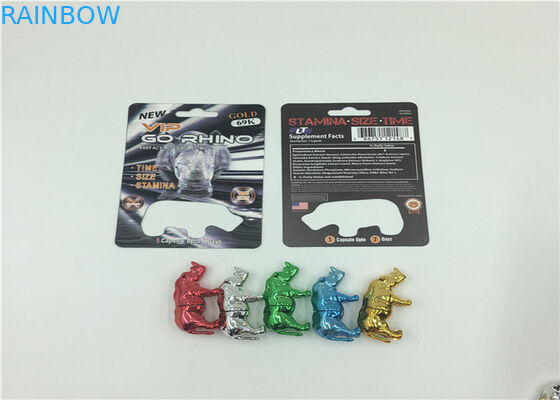 bene durevole d'imballaggio della pallottola del contenitore di rinoceronte 69 della carta della bolla della pillola di effetto dell'ologramma 3D