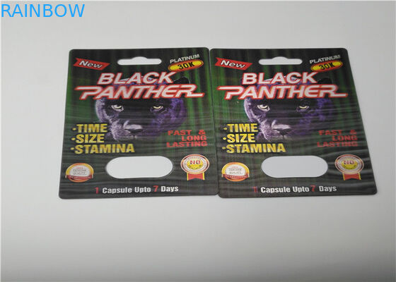 Carta su ordinazione della bolla dello scorrevole che imballa la scatola di presentazione d'imballaggio della capsula della polvere di rinoceronte dell'oro 69K di VIP