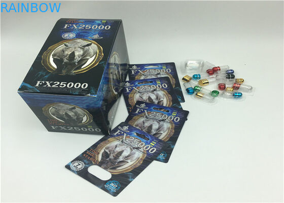 Le pillole d'imballaggio del sesso della capsula della carta della bolla di effetto della mamba nero 3D su misura progettano