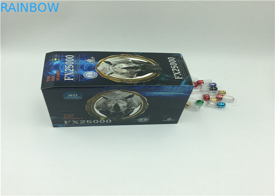 Le pillole d'imballaggio del sesso della capsula della carta della bolla di effetto della mamba nero 3D su misura progettano