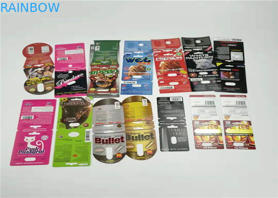 Incapsuli il modello d'imballaggio di rinoceronte 8-50000 della carta della pillola 3D del sesso della bolla di plastica con la copertura di plastica