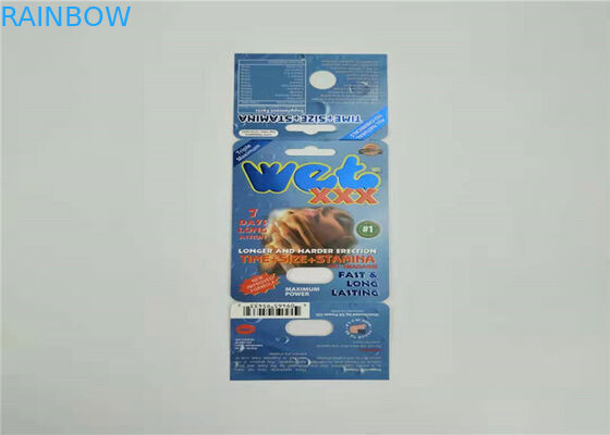 Una carta di carta della pillola stabilita del sesso che imballa colore rosso di abitudine della carta della bolla di rinoceronte V7 del nastro