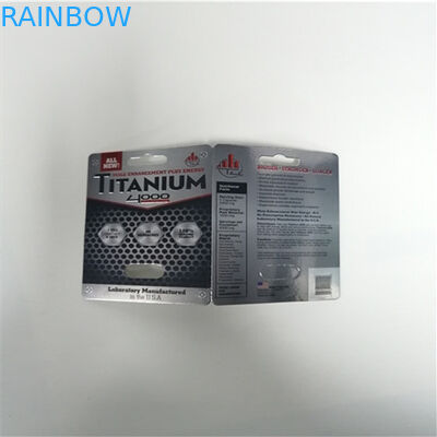 Stiff d'imballaggio della scatola di carte della bolla 3d della pantera bianca 7K per la pillola maschio di potenziamento