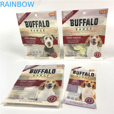 Logo UV della forte di sigillamento dell'odore della prova borsa dell'alimento per animali domestici stampato con le tacche facilmente apribili dello strappo