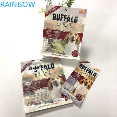 Logo UV della forte di sigillamento dell'odore della prova borsa dell'alimento per animali domestici stampato con le tacche facilmente apribili dello strappo