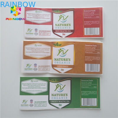 La manica degli strizzacervelli del contagoccia identifica la fiala farmaceutica degli autoadesivi bottiglia di vetro 30ml per lo steroide