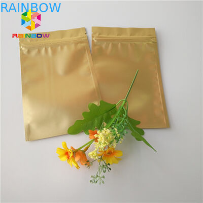 Sacchetti di plastica a chiusura lampo lucidi opachi che imballano la bustina metallica della stagnola di oro per Cbd Kratom
