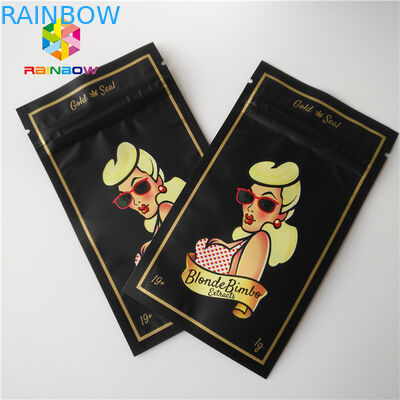 La chiusura lampo su ordinazione risigillabile insacca l'imballaggio dell'erbaccia della canapa della prova CBD dell'odore del sacchetto di 1G Mylar