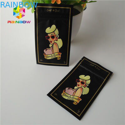 La chiusura lampo su ordinazione risigillabile insacca l'imballaggio dell'erbaccia della canapa della prova CBD dell'odore del sacchetto di 1G Mylar