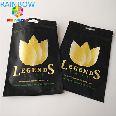 L'abitudine ha stampato sta sull'uso a chiusura lampo di plastica dell'erba della borsa del tubo di tabacco di Mylar della stagnola del sacchetto