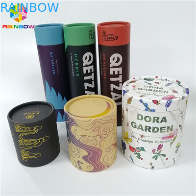 Il contenitore di carta kraft che imballa il logo su ordinazione di forma rotonda ha stampato per il regalo/cosmetici/alimento