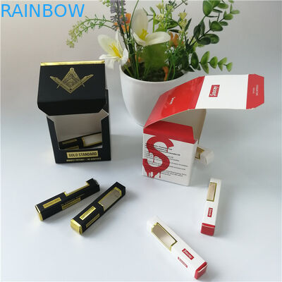 Il logo d'imballaggio di stampa a caldo della scatola di carta della chiara finestra ha stampato per il regalo/cosmetici d'imballaggio