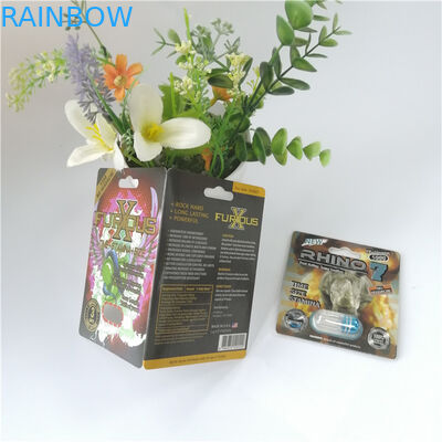 La pillola sessuale d'imballaggio su misura di potenziamento della prestazione dell'uomo del blister 3D produce delle bolle su