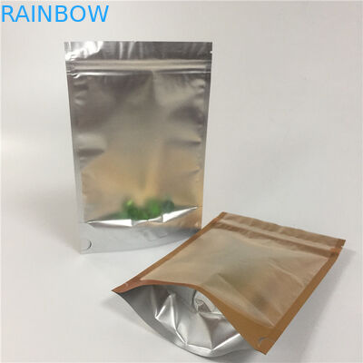 La borsa laminata della serratura dello zip del di alluminio sta su a prova d'umidità laterale trasparente del sacchetto