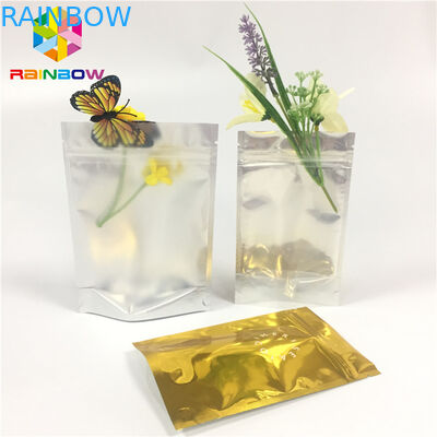 La borsa laminata della serratura dello zip del di alluminio sta su a prova d'umidità laterale trasparente del sacchetto