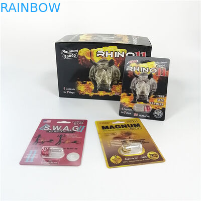 Pacchetto di plastica della medicina di rinoceronte 69 del pene dell'ingrandimento delle capsule del barattolo della pallottola delle pillole rosse del sesso