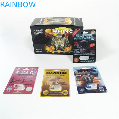 Pacchetto di plastica della medicina di rinoceronte 69 del pene dell'ingrandimento delle capsule del barattolo della pallottola delle pillole rosse del sesso