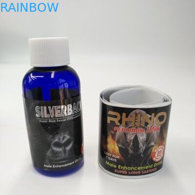 L'auto d'imballaggio Adhensive di rivestimento della carta lucida della bolla identifica gli autoadesivi di rinoceronte per la bevanda maschio di potenziamento