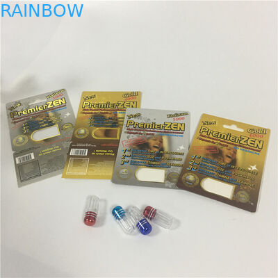 Uso maschio d'imballaggio delle pillole del rinforzatore della carta della bolla della carta di CBD con le scatole di presentazione UV