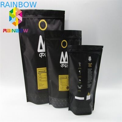 Sacchetti di plastica dell'alimento della saldatura a caldo che imballano dimensione su misura risigillabile delle borse di caffè