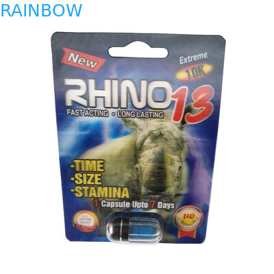 Zen/rinoceronte primi 13 carte sessuali d'imballaggio del pilll di zen primo di rotocalcografia delle carte di carta della bolla 3D della scatola di carta delle pillole