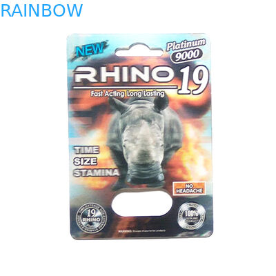 Zen/rinoceronte primi 13 carte sessuali d'imballaggio del pilll di zen primo di rotocalcografia delle carte di carta della bolla 3D della scatola di carta delle pillole