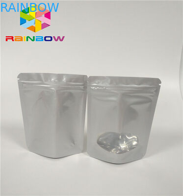 Sacchi di carta su misura chiusura lampo dell'ologramma di Mylar per i prodotti dei cosmetici della colla del ciglio