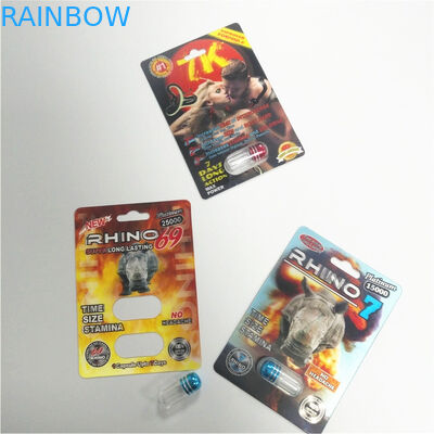 Carte di carta d'imballaggio della bolla della pillola di rinoceronte del blister felice di tempo della Buffalo su ordinazione