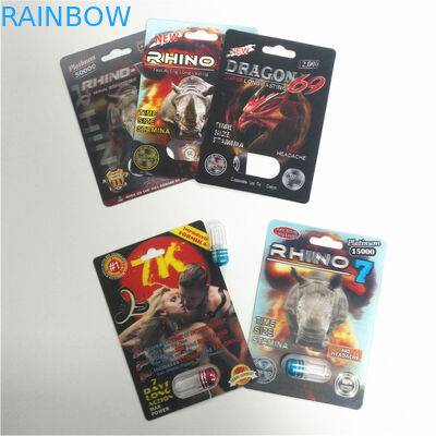 Bolla di plastica di RINOCERONTE durevole che imballa il materiale maschio della carta patinata della carta lenticolare 3d