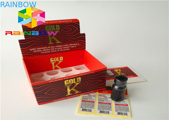 Contenitore maschio di carta da imballaggio della bottiglia della bevanda di potenziamento con l'etichetta adesiva dell'autoadesivo