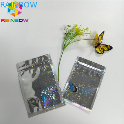 La borsa di Mylar sta sulla saldatura a caldo anteriore trasparente dei lati della stagnola tre del sacchetto del becco