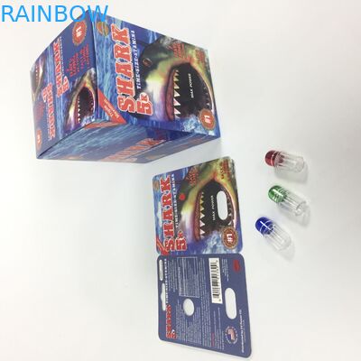 Bottiglia di plastica della copertura di potenziamento delle pillole della bolla della carta dell'imballaggio dello scorrevole maschio di rinoceronte 69