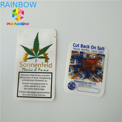 Sacchetto della stagnola delle borse dell'erbaccia della carta kraft che imballa il di alluminio a chiusura lampo per una polvere da 1/4 di grammo