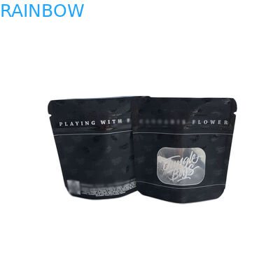 Sacchetti di plastica della superficie opaca del nero che imballano finestra anteriore trasparente UV del punto la chiara