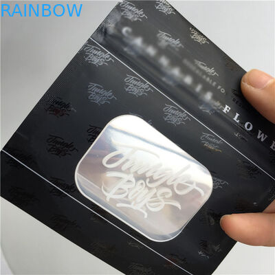 Sacchetti di plastica della superficie opaca del nero che imballano finestra anteriore trasparente UV del punto la chiara