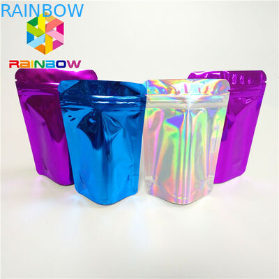 Sacchetti di plastica di estensione dei capelli dei cosmetici che imballano la borsa riutilizzabile della chiusura lampo di Mylar