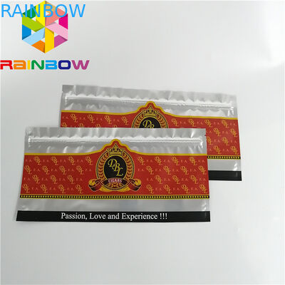 Sacchetti di plastica a chiusura lampo risigillabili che imballano chiaro stoccaggio glassato olografico dell'alimento del sigaro