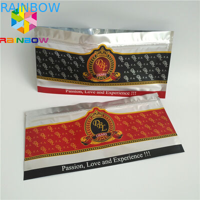 Sacchetti di plastica a chiusura lampo risigillabili che imballano chiaro stoccaggio glassato olografico dell'alimento del sigaro