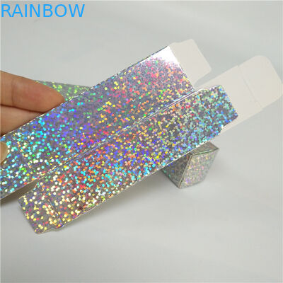 Pacchetti cosmetici della scatola di carta di dimensione olografica di Packagings 2.5x2.5x8.5cm per la lucentezza del labbro