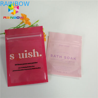 L'odore Mylar laminato prova a chiusura lampo sta sul chiaro logo su ordinazione di stampa dei sacchetti