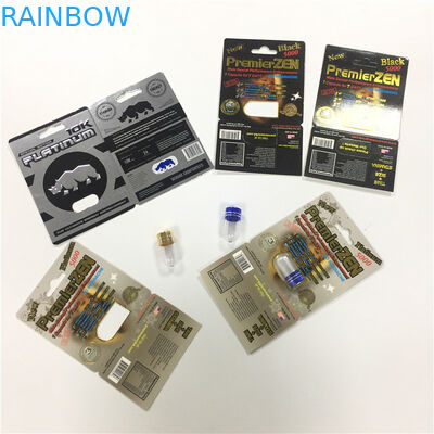 Stampa su misura carte sessuali del pacchetto della pillola di prestazione del contenitore della capsula della bolla