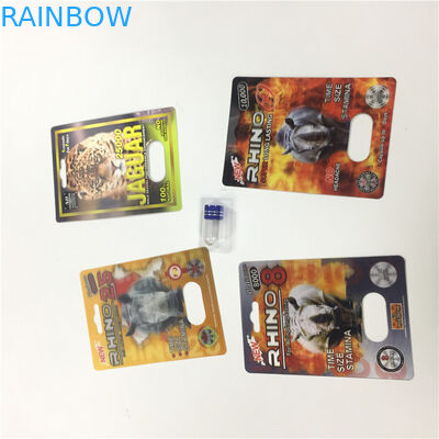 Stampa su misura carte sessuali del pacchetto della pillola di prestazione del contenitore della capsula della bolla