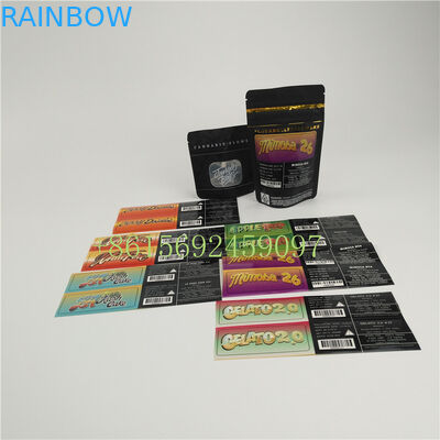 La borsa a prova d'umidità della cima della chiusura lampo 3.5g, sta sull'imballaggio di Mylar dell'autoadesivo del ragazzo della giungla del sacchetto