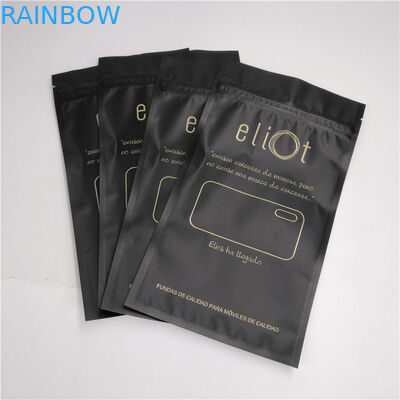 Il rinforzo inferiore d'imballaggio della cassa del telefono del trasduttore auricolare insacca la dimensione su misura chiusura lampo di plastica